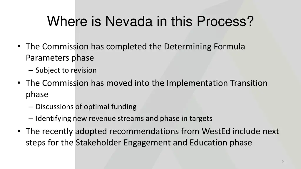 where is nevada in this process