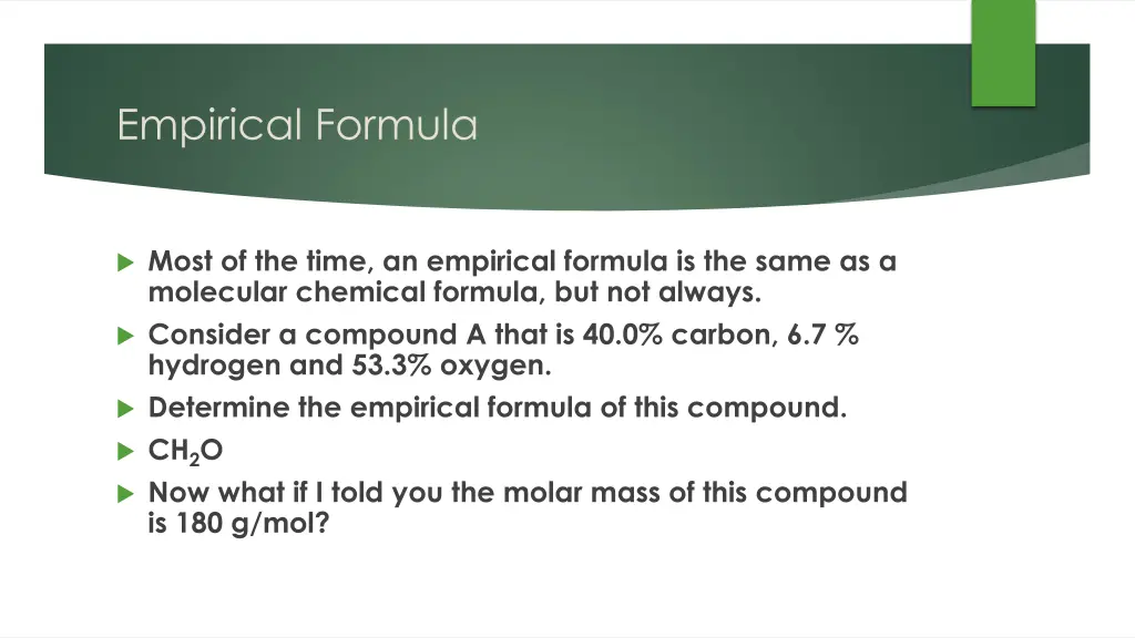 empirical formula