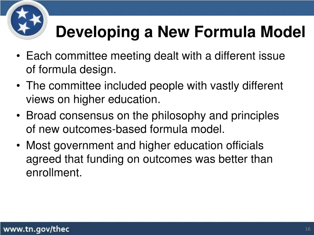 developing a new formula model 1