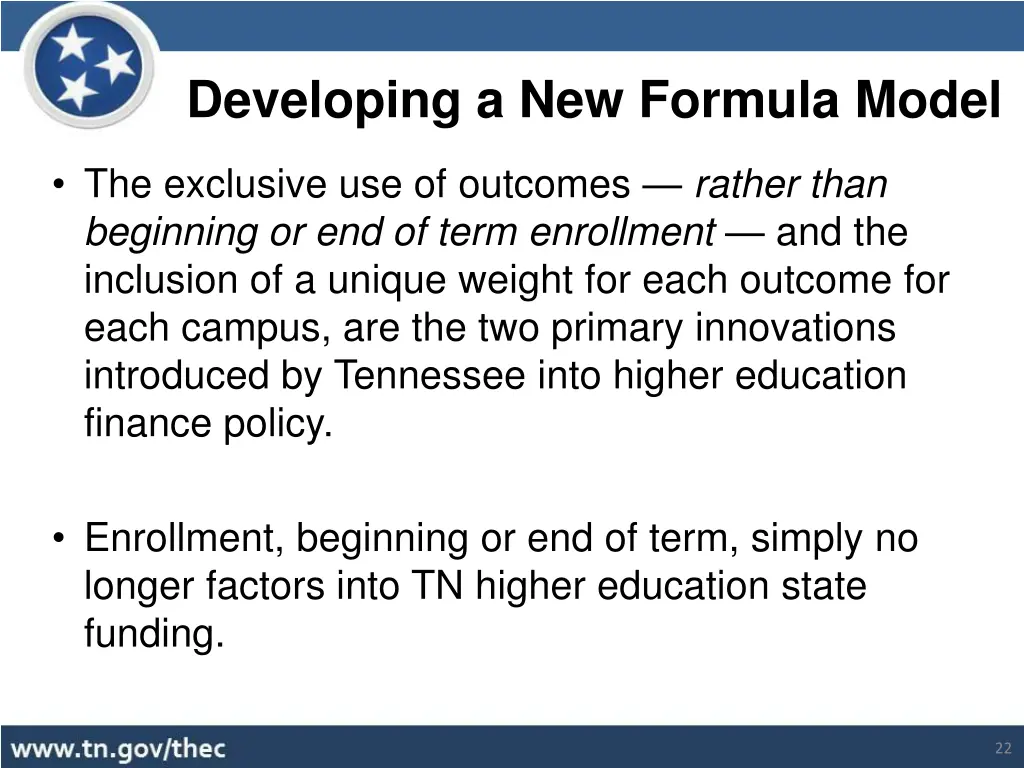developing a new formula model 5