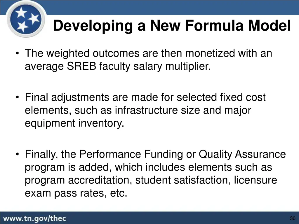 developing a new formula model 6