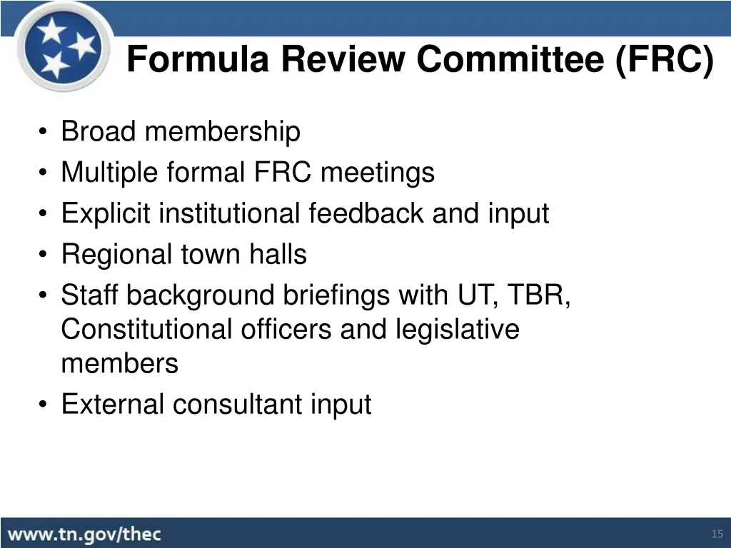 formula review committee frc