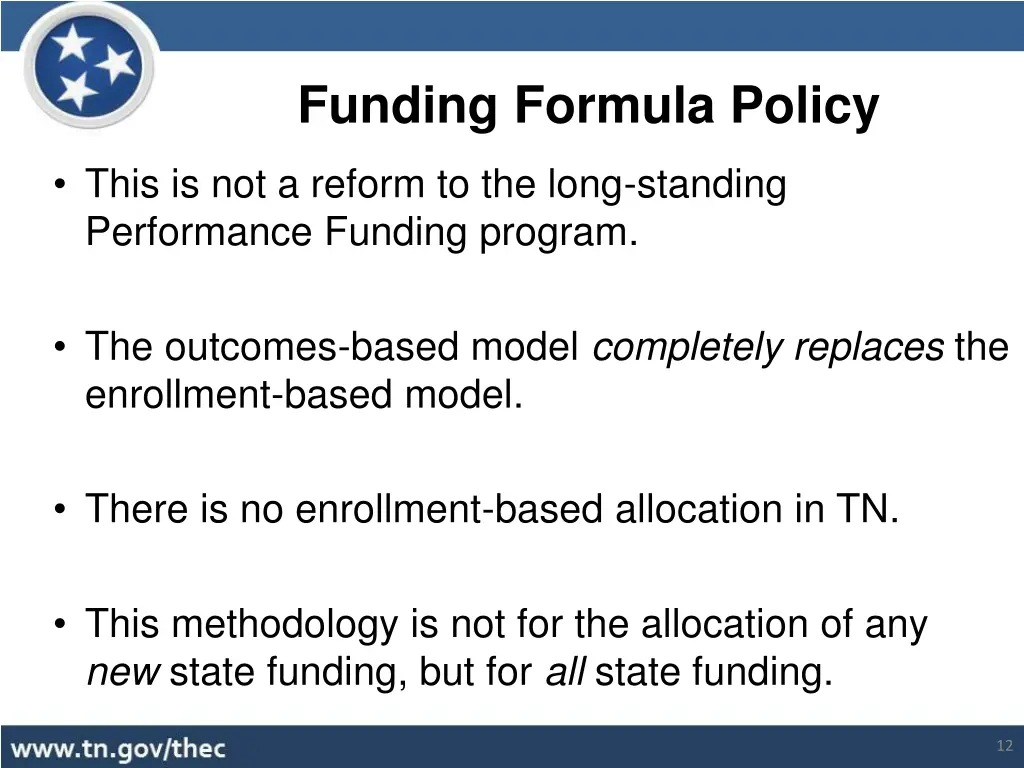 funding formula policy 2