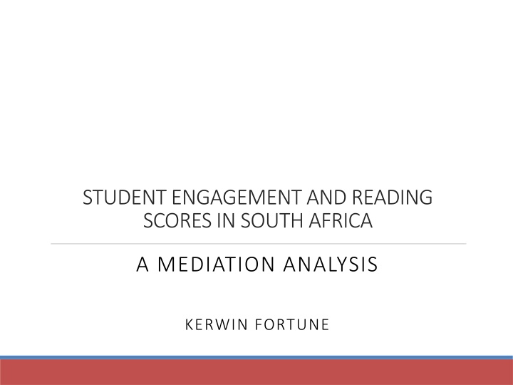 student engagement and reading scores in south