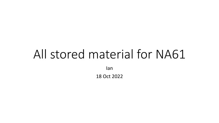 all stored material for na61