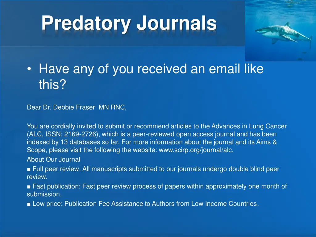 predatory journals