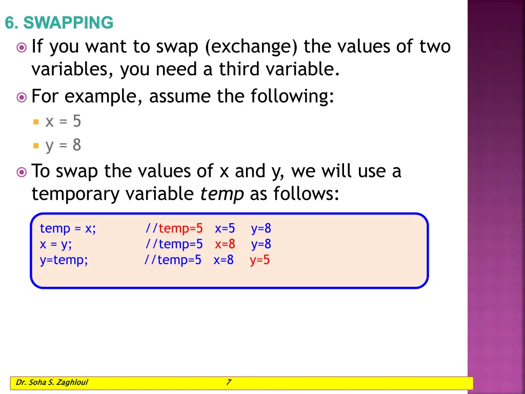 6 swapping