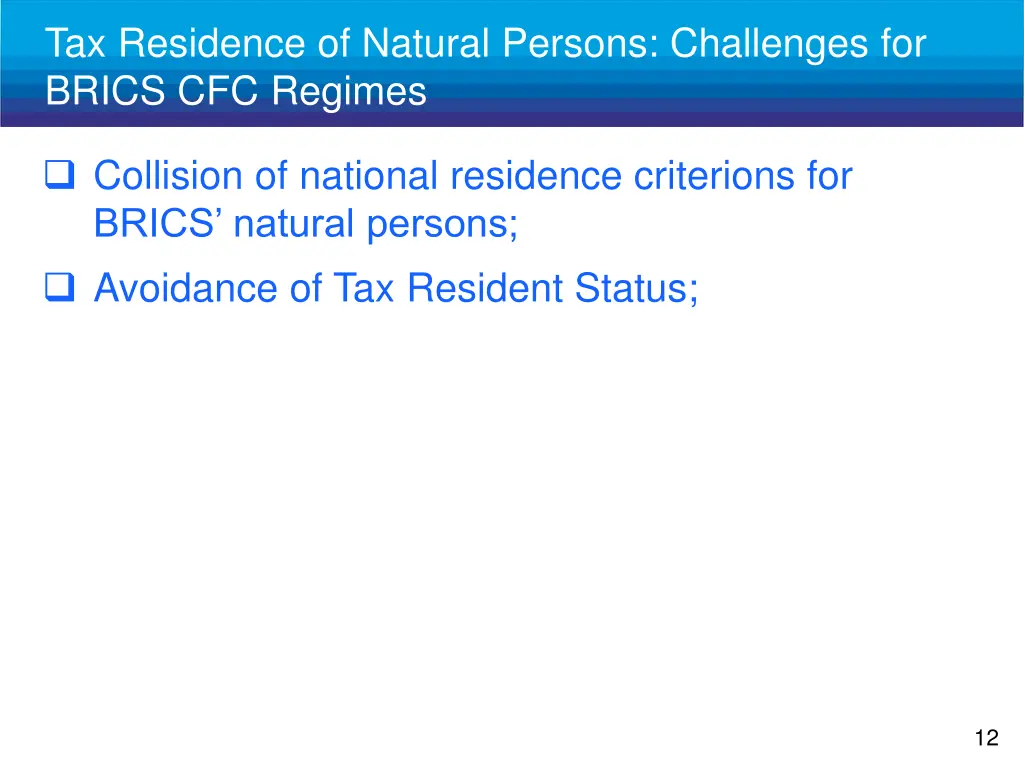 tax residence of natural persons challenges