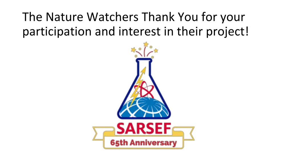 the nature watchers thank you for your