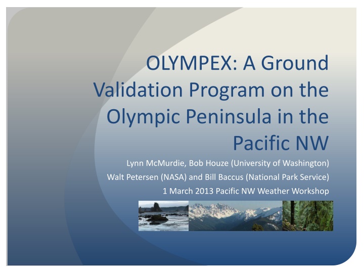 olympex a ground validation program