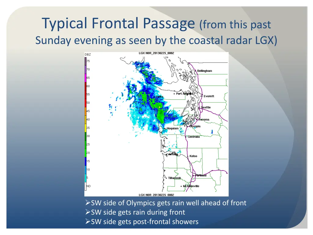 typical frontal passage from this past sunday