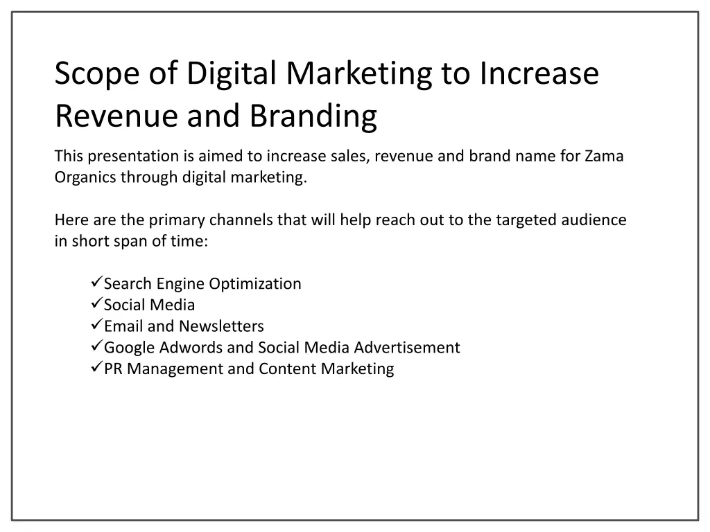 scope of digital marketing to increase revenue