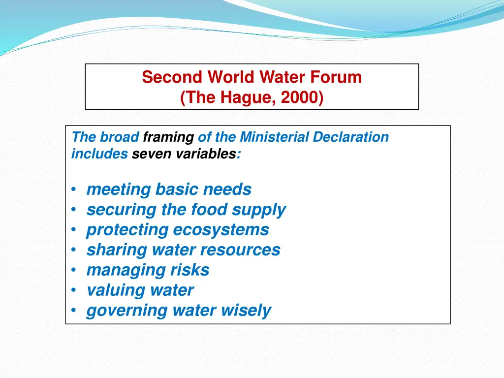 second world water forum the hague 2000 2