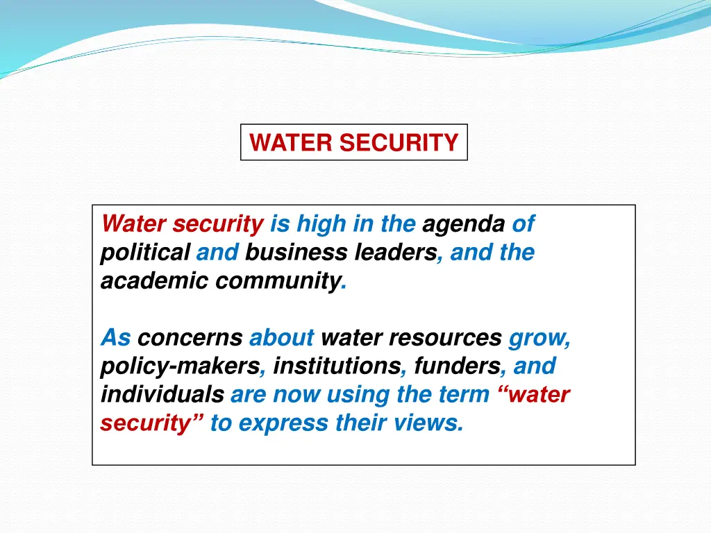 water security 1