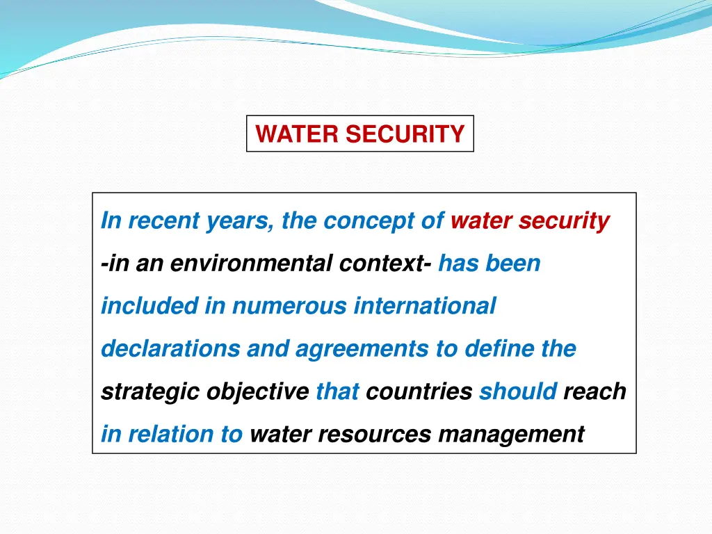 water security