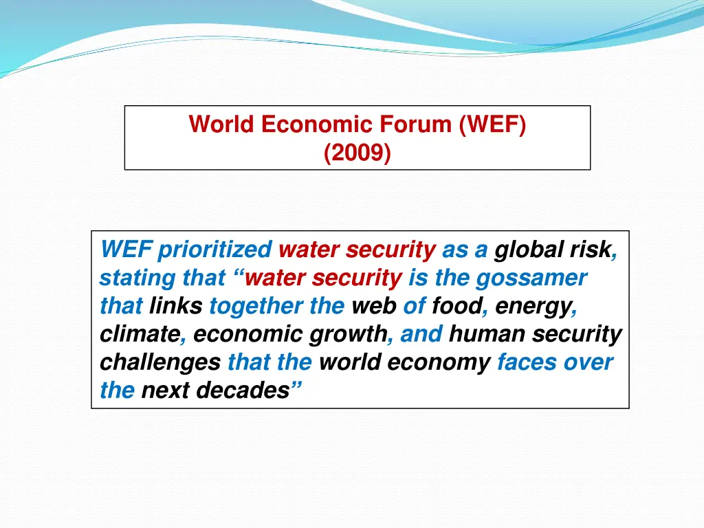 world economic forum wef 2009
