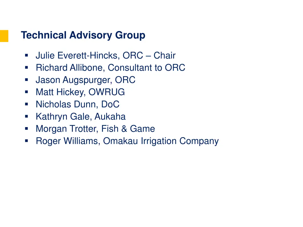 technical advisory group