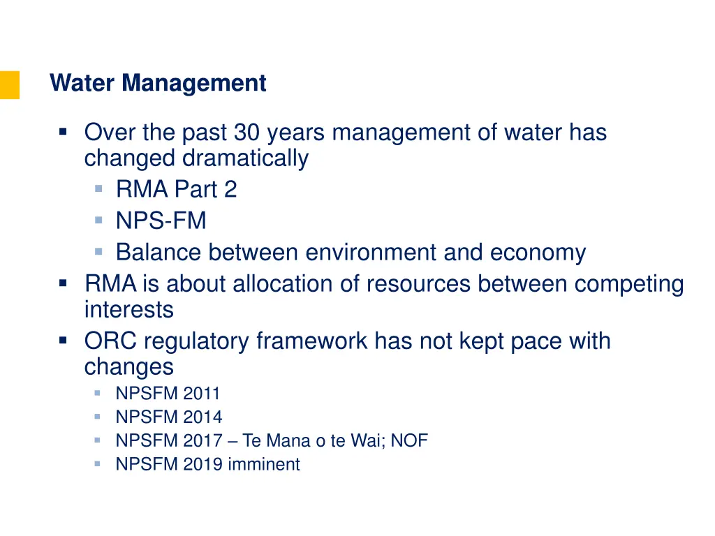 water management