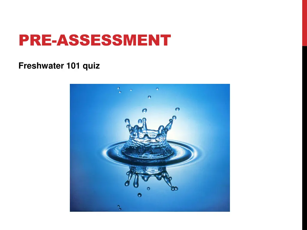 pre assessment