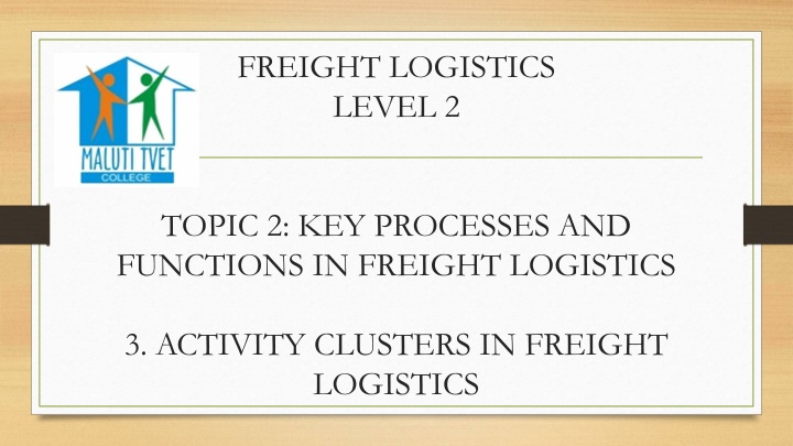 freight logistics level 2