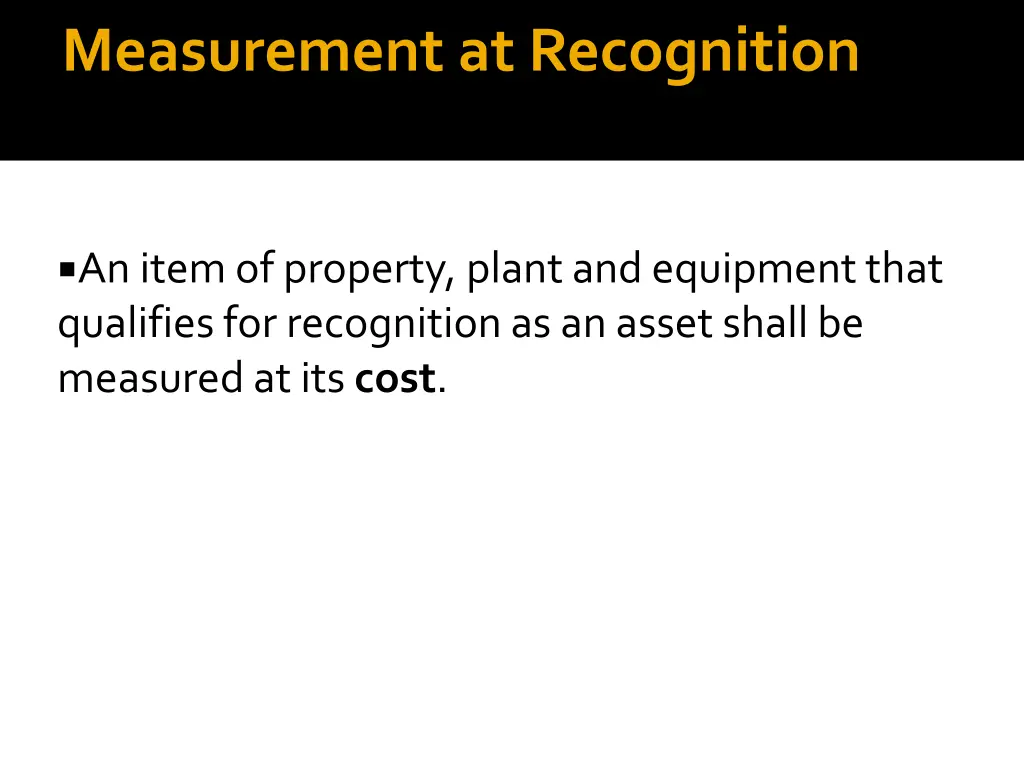 measurement at recognition