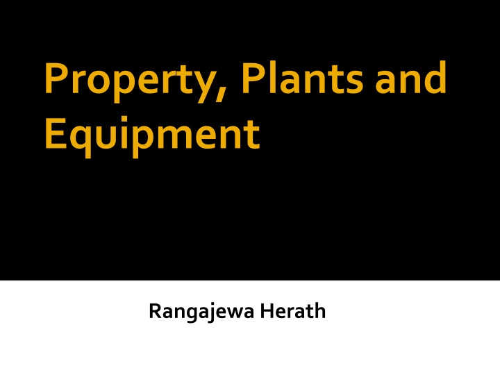 property plants and equipment