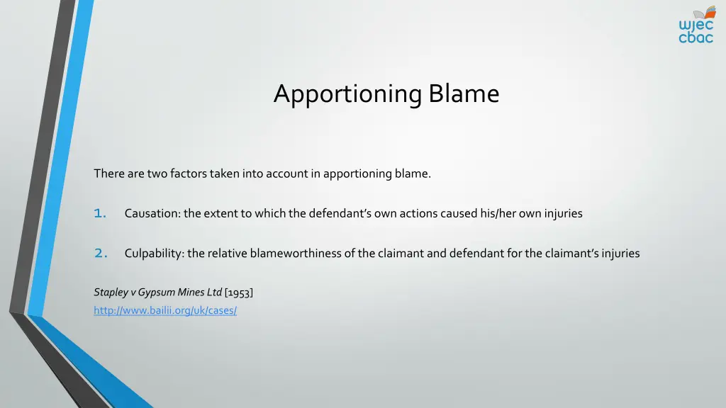 apportioning blame