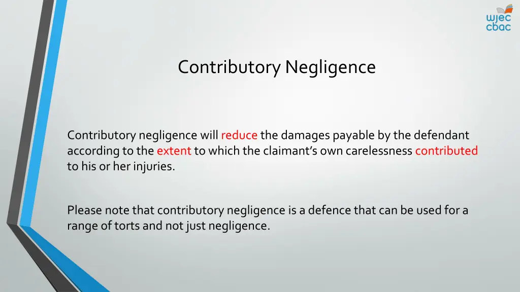contributory negligence 1