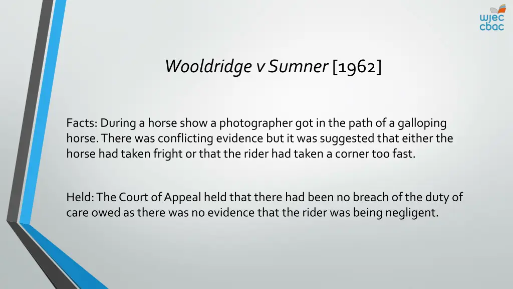 wooldridge v sumner 1962