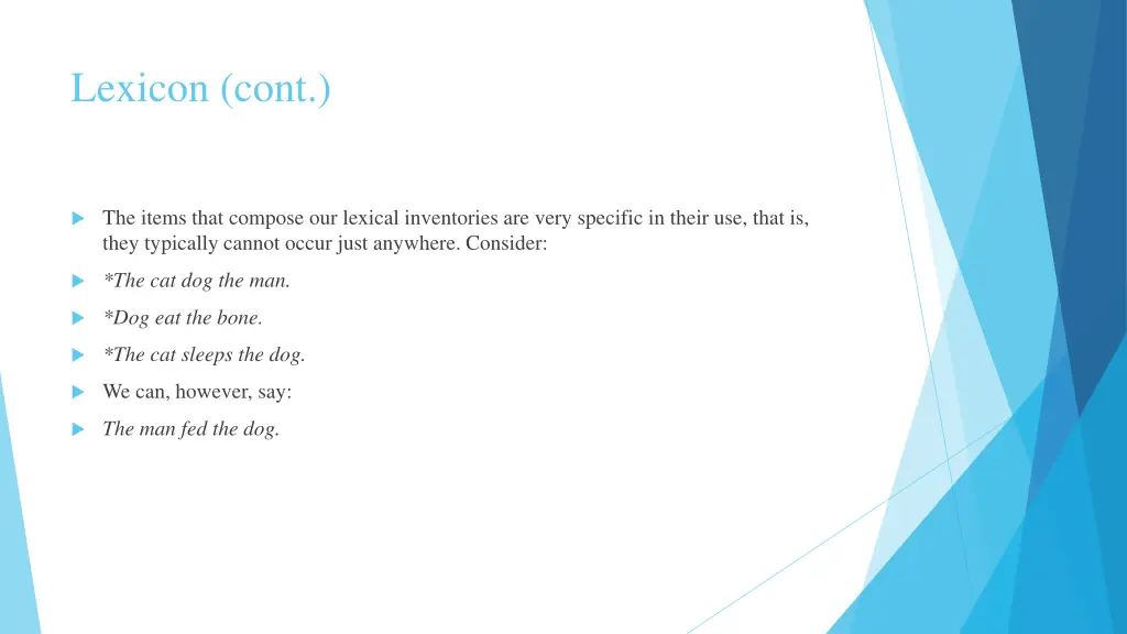 lexicon cont