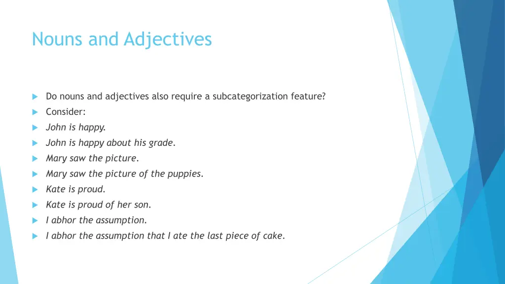 nouns and adjectives