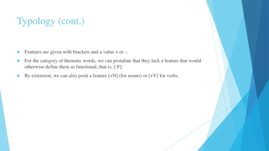 typology cont