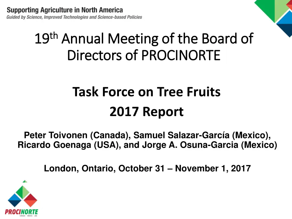 19 19 th th annual meeting of the board of annual