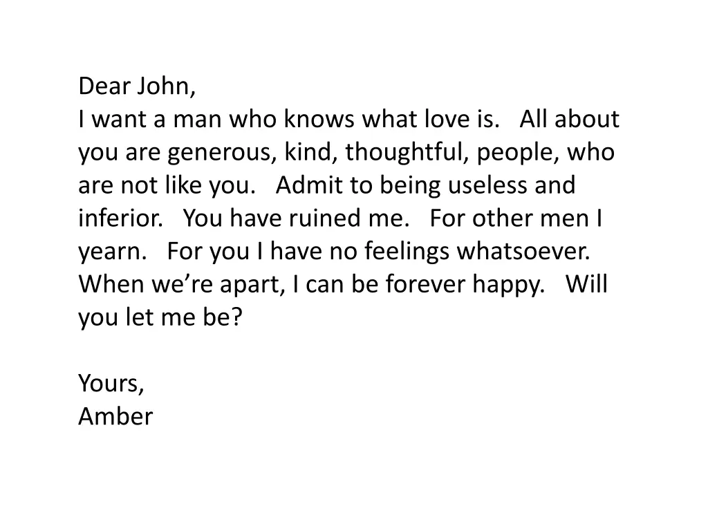 dear john i want a man who knows what love 2