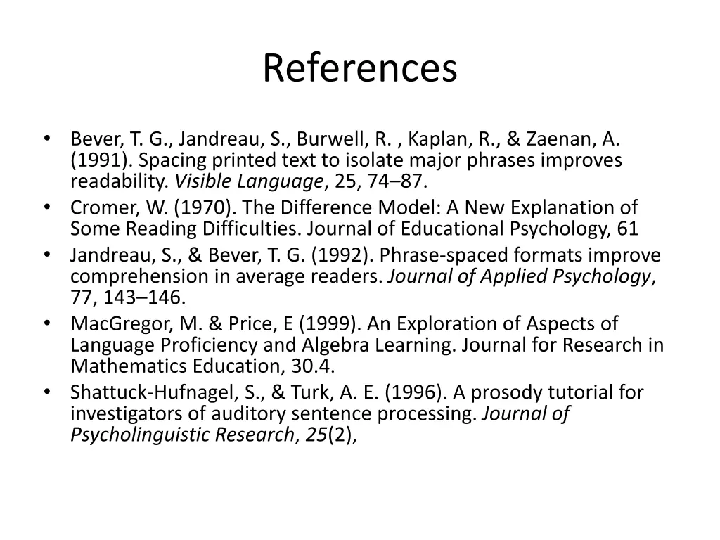 references