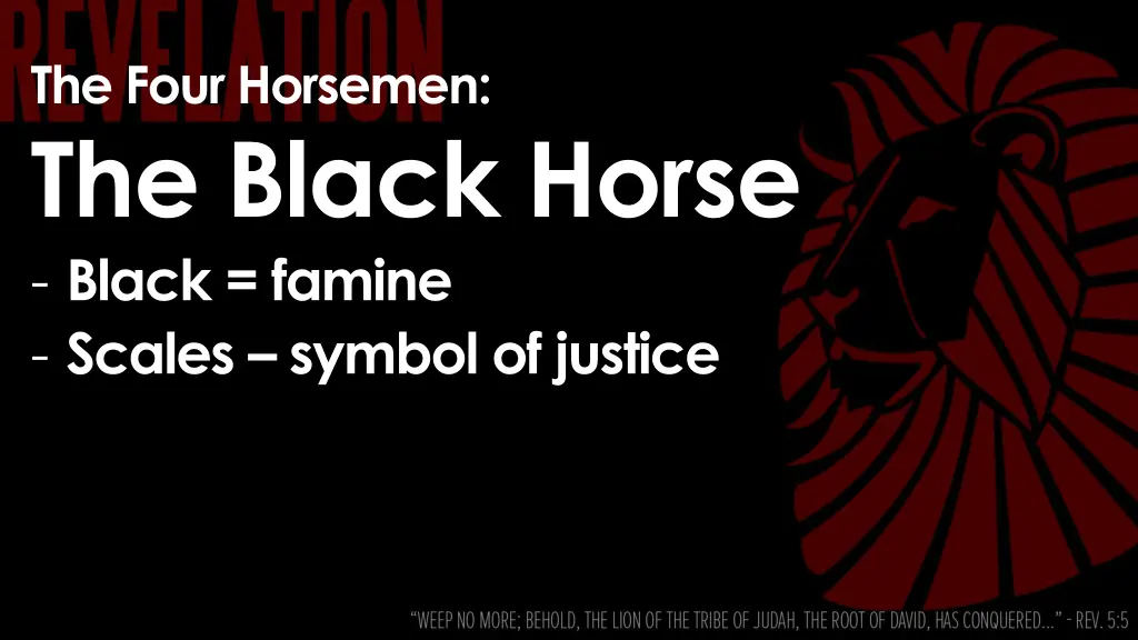 the four horsemen the black horse black famine