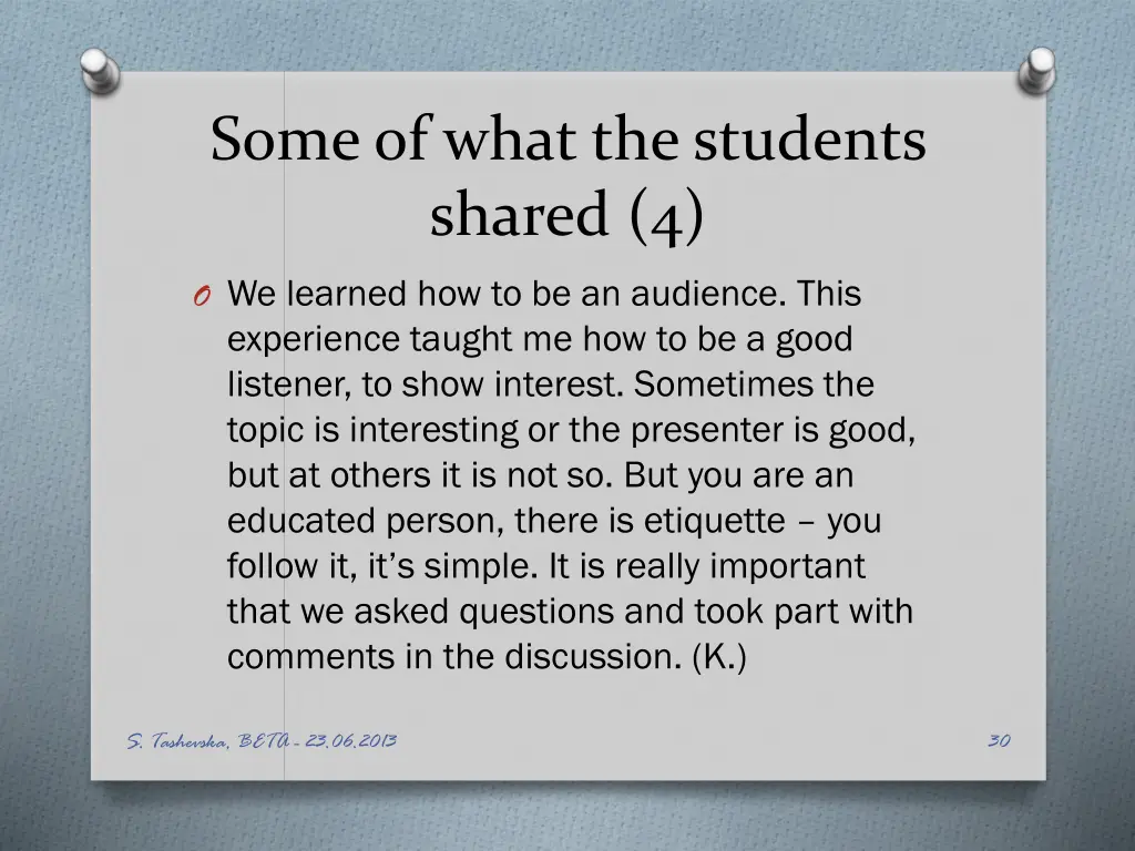 some of what the students shared 4