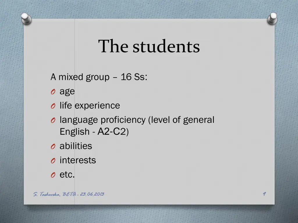 the students