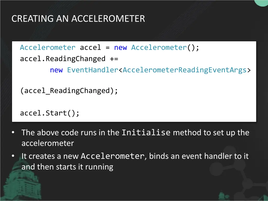 creating an accelerometer