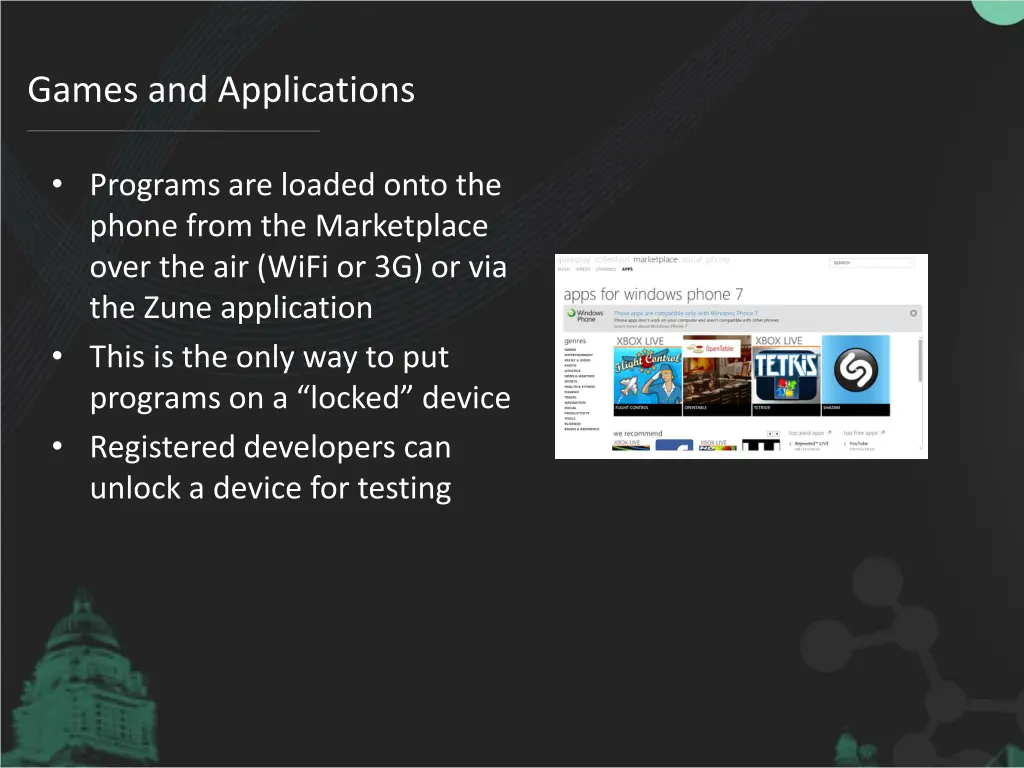 games and applications
