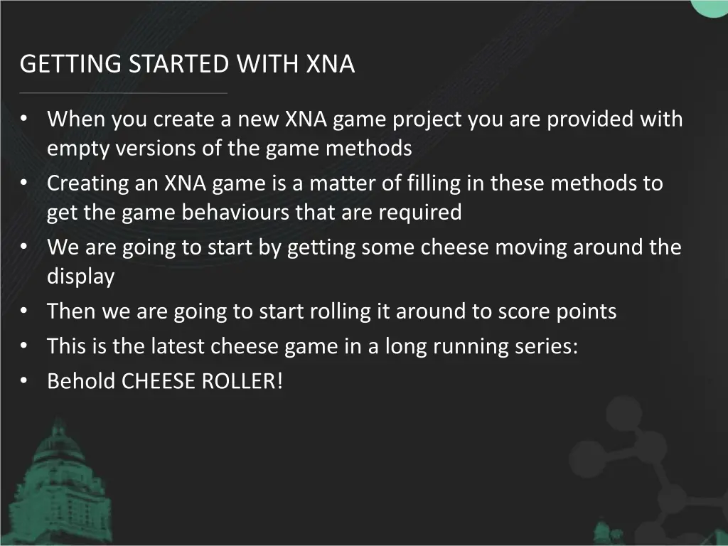 getting started with xna