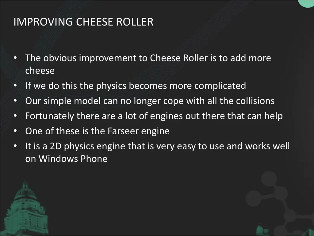 improving cheese roller