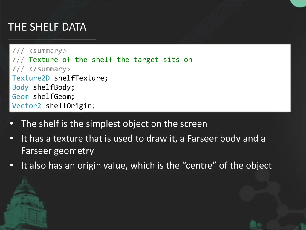 the shelf data