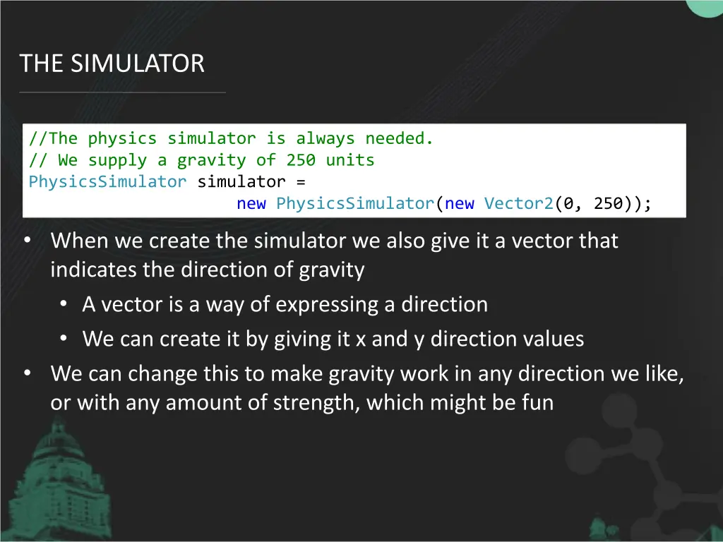 the simulator
