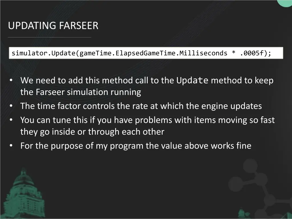 updating farseer