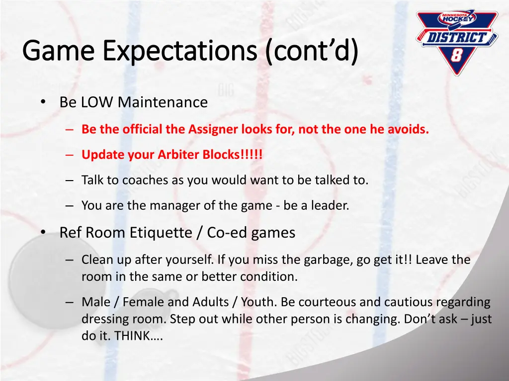 game expectations cont d game expectations cont d