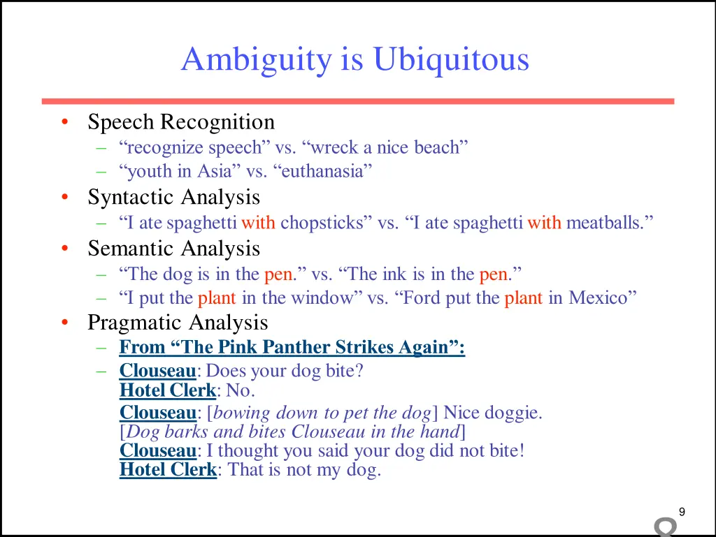 ambiguity is ubiquitous