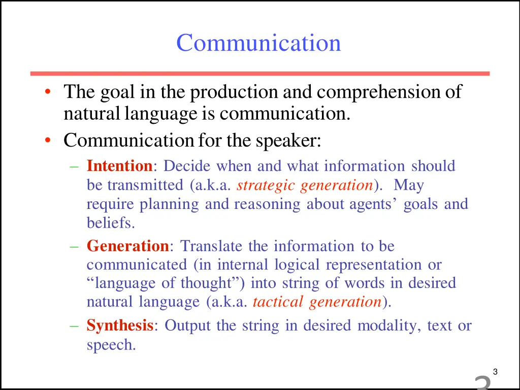 communication