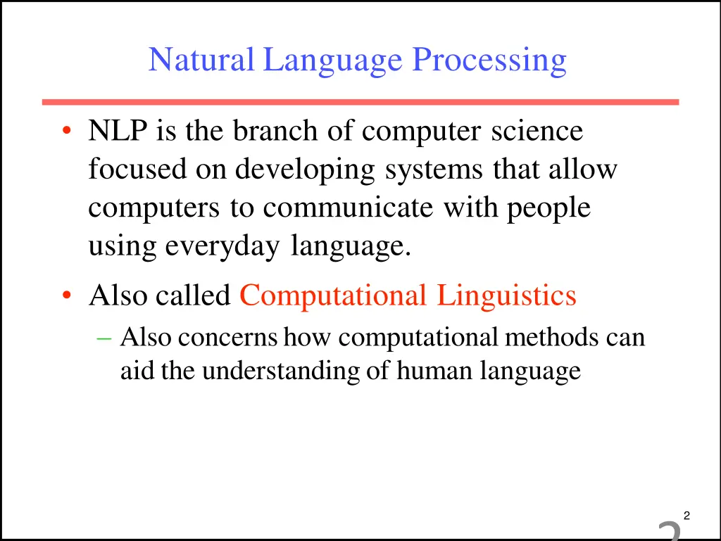 natural language processing 1