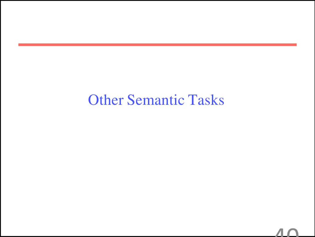 other semantic tasks